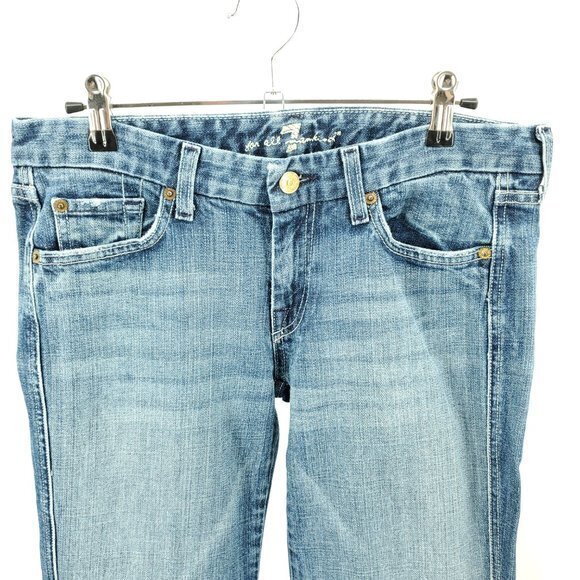 7 For All Mankind Blue Boot Cut Jeans A pocket. Too big for me. - Picture 6 of 15